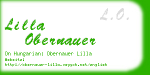 lilla obernauer business card